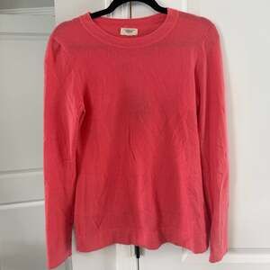 Lands’ End Canvas Coral 100% Cashmere Crewneck Sweater Women’s Cozy Knit